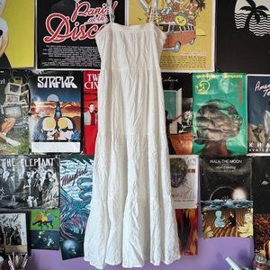 Express tiered tie strap maxi dress